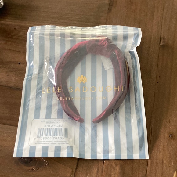 Lele Sadoughi Accessories - NEW Lele Sadoughi Red Wine Velvet Knotted Headband OS